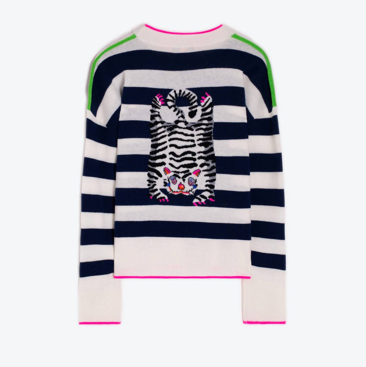 Vilagallo - Fabiola Striped Tiger Crew Neck Sweater