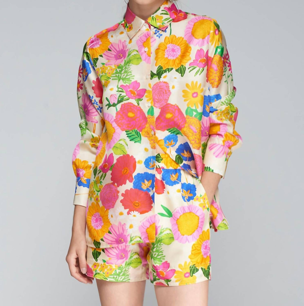 Vilagallo - Floral Silk Shirt