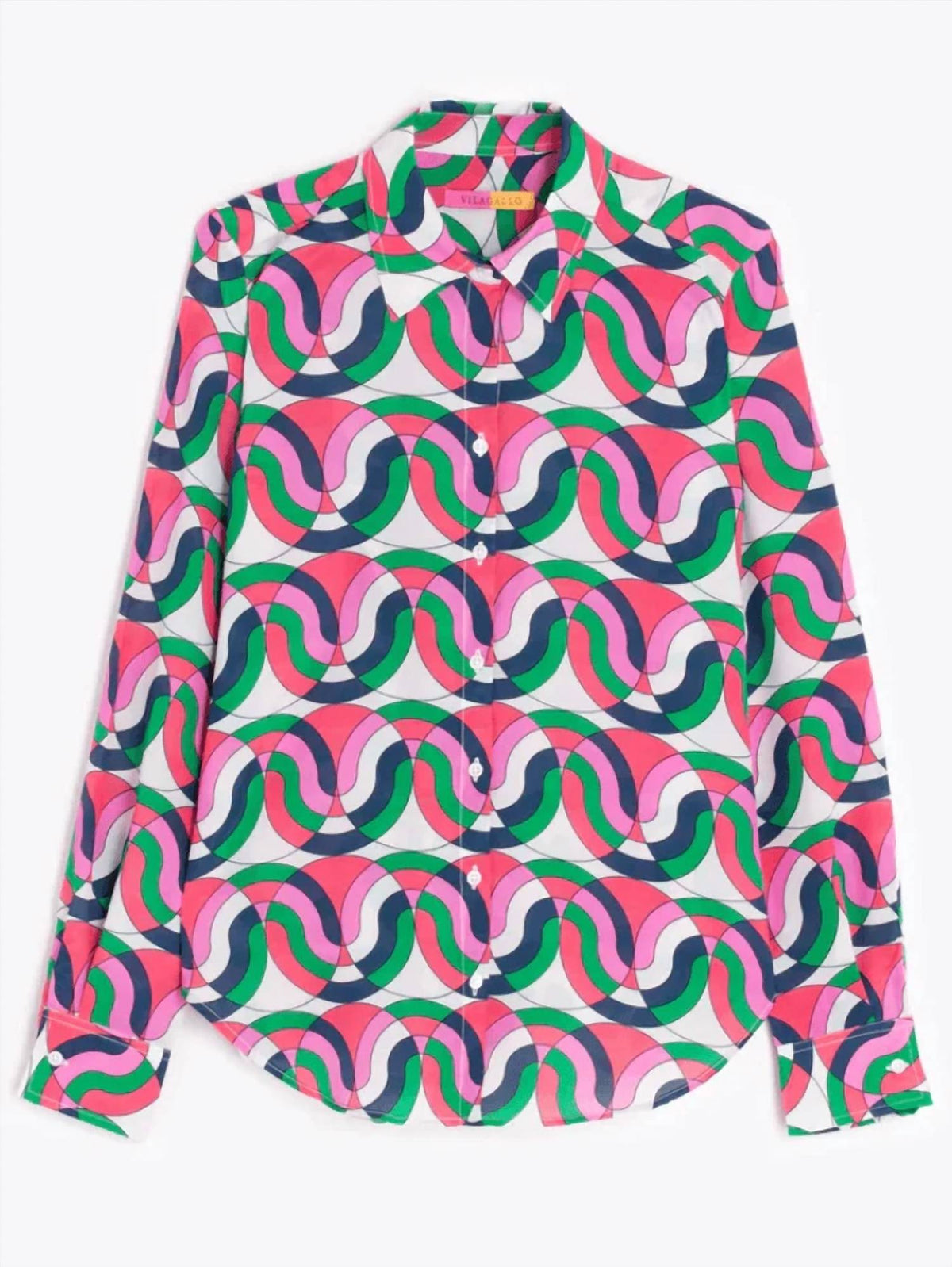 Vilagallo - Gaby Geometrico Print Top