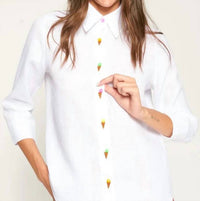 Vilagallo - Ice Cream Embroidery Top