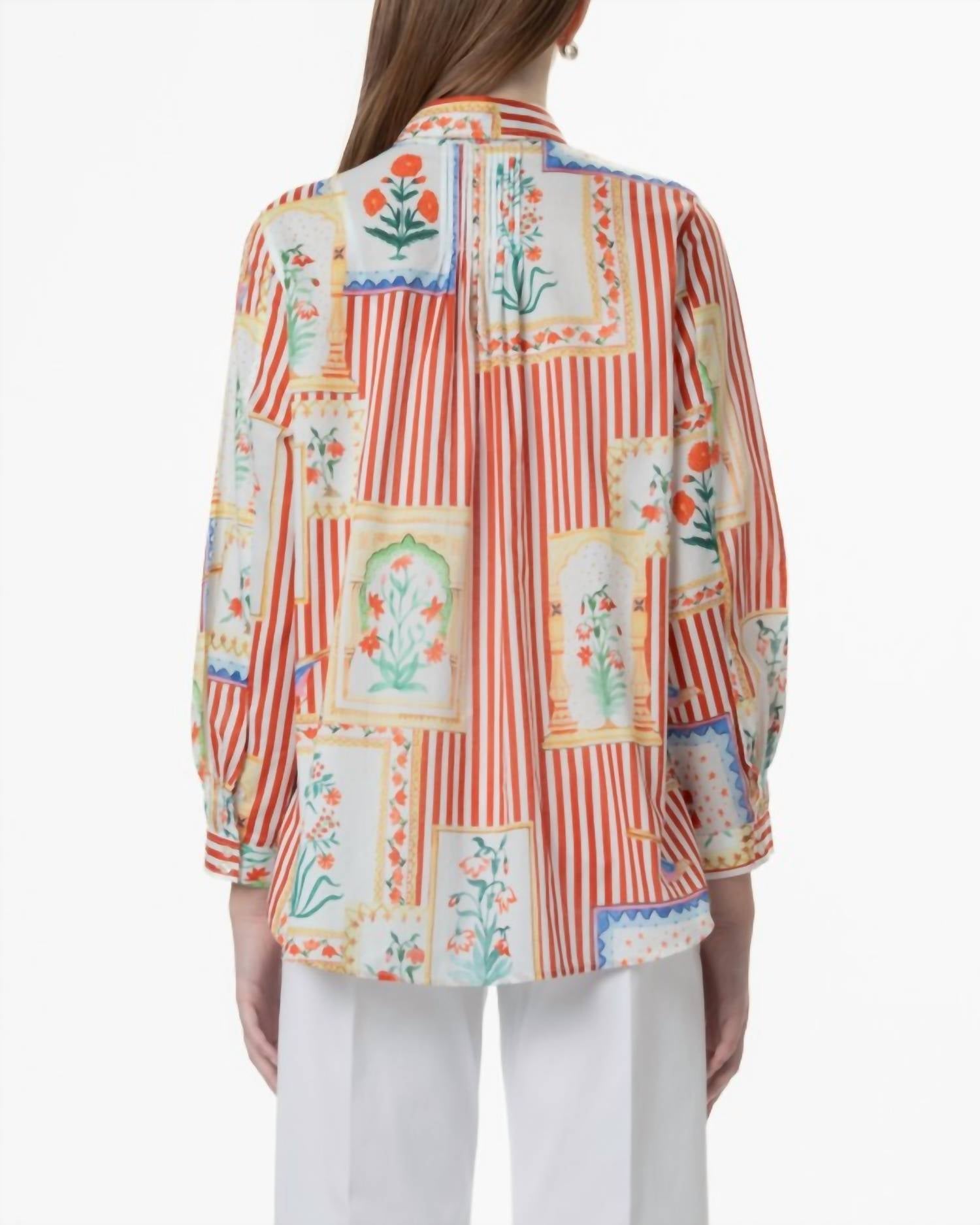 Vilagallo - Italian Summer Button Down Top - button - down - shirts - clothing - cotton
