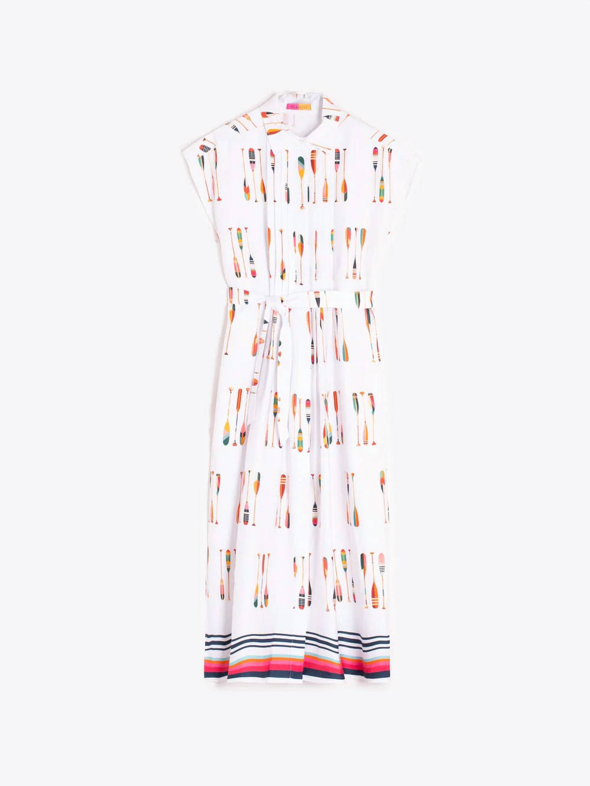 Vilagallo - Jaretas Oar Printed Midi Pattern Dress