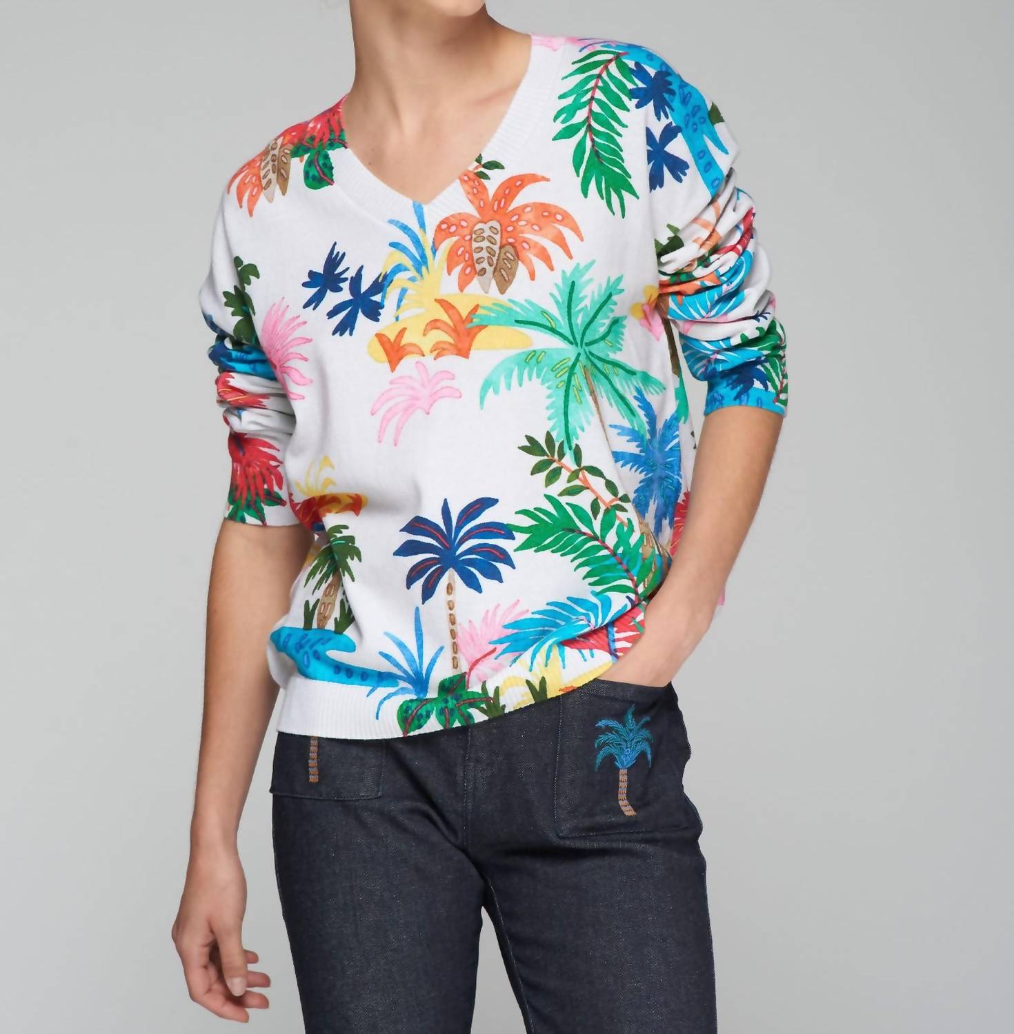 Vilagallo - Knitwear Jersey Sweater - clothing - cotton - patterned