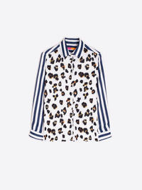Vilagallo - Leopard Print Top - animal - button - down - shirts - clothing