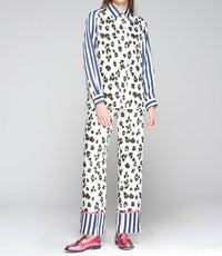 Vilagallo - Leopard Print Top - animal - button - down - shirts - clothing