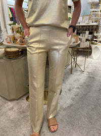 Vilagallo - Metallic Tailored Pants