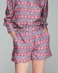 Vilagallo - Silk Scarf Shorts - bermudas - clothing - geometric