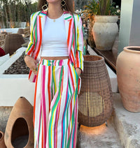 Vilagallo - Striped Palazzo Pants - clothing - cotton - blend - pants