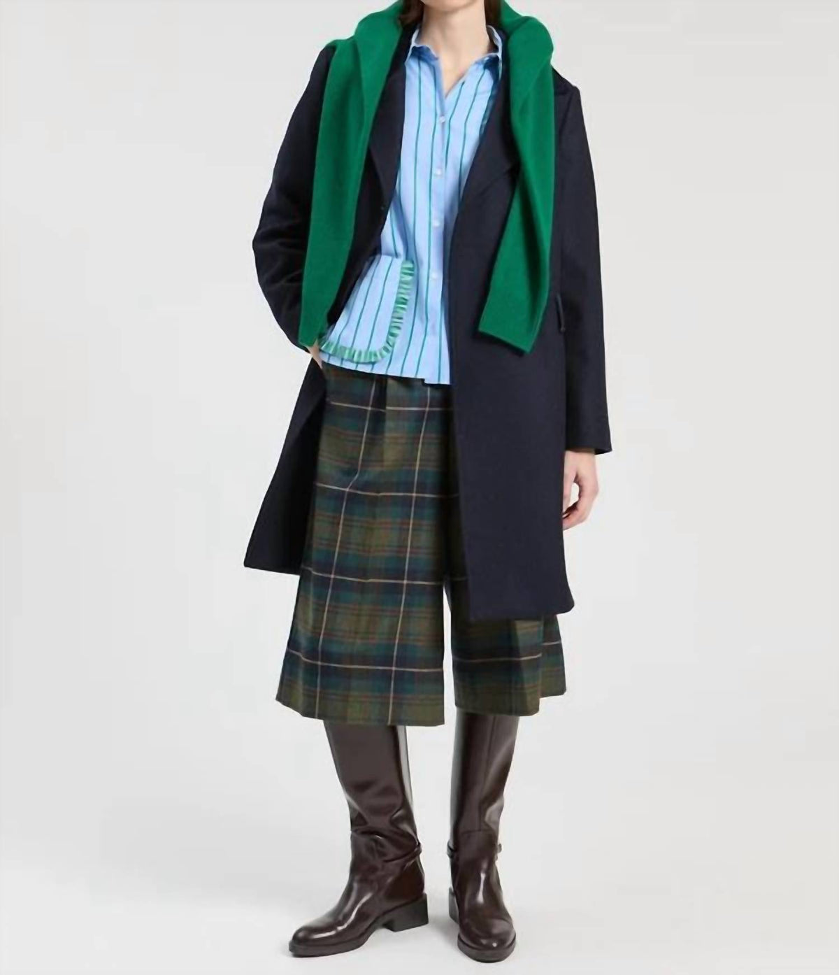 Vilagallo - Striped Shirt With Ruffle Pockets