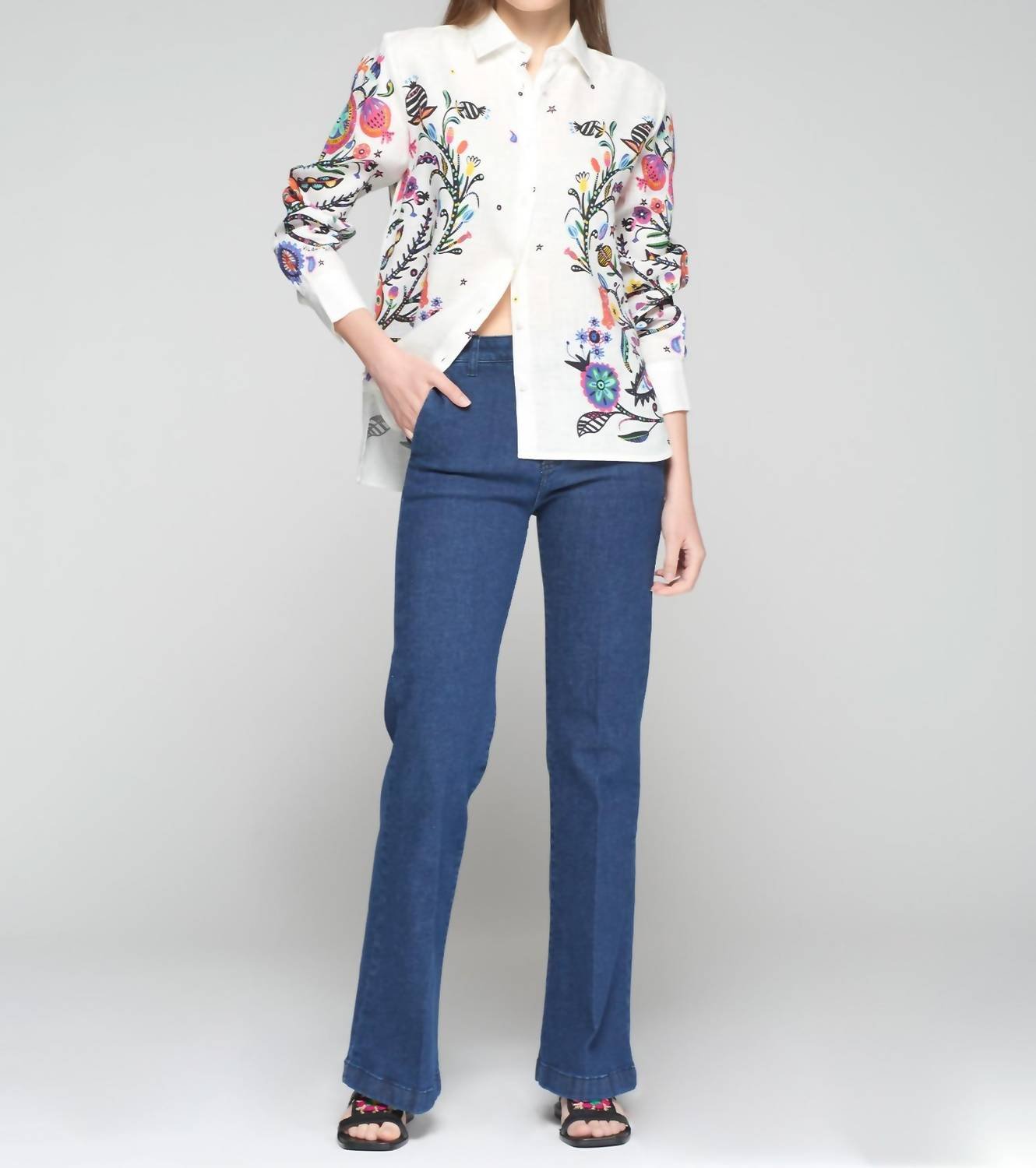 Vilagallo - Tree Of Life Linen Shirt - button - down - shirts - clothing - linen