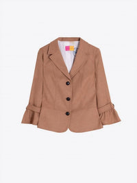 Vilagallo - Tweed Ruffle Sleeve Jacket