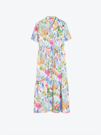 Vilagallo - Women's Eveline Acquarela Dress - blue - clothing - dresses
