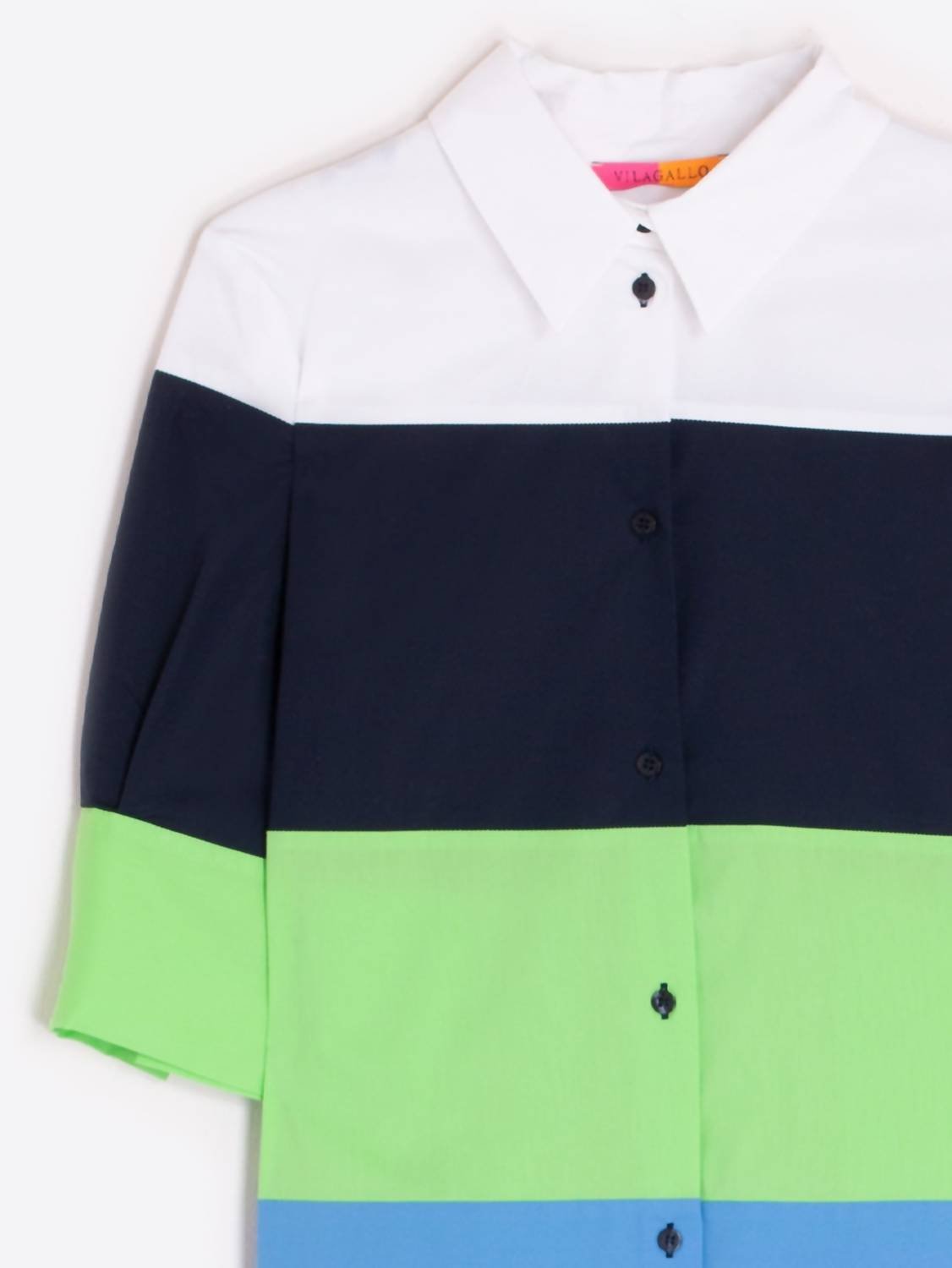 Vilagallo - Women's Nautical Stripped Dress - clothing - cotton - blend - dresses