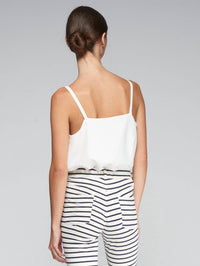 Vilagallo - Zina Crep Blanco Top - clothing - solid - tank - tops