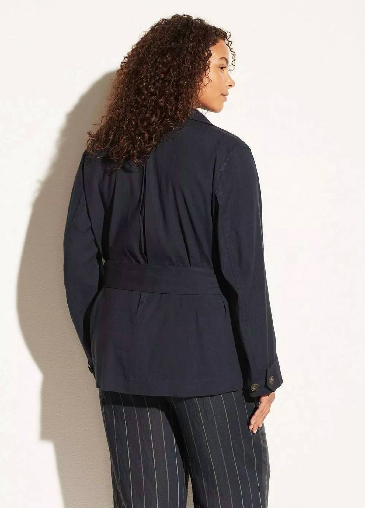 Vince - Belted Linen Blend Jacket