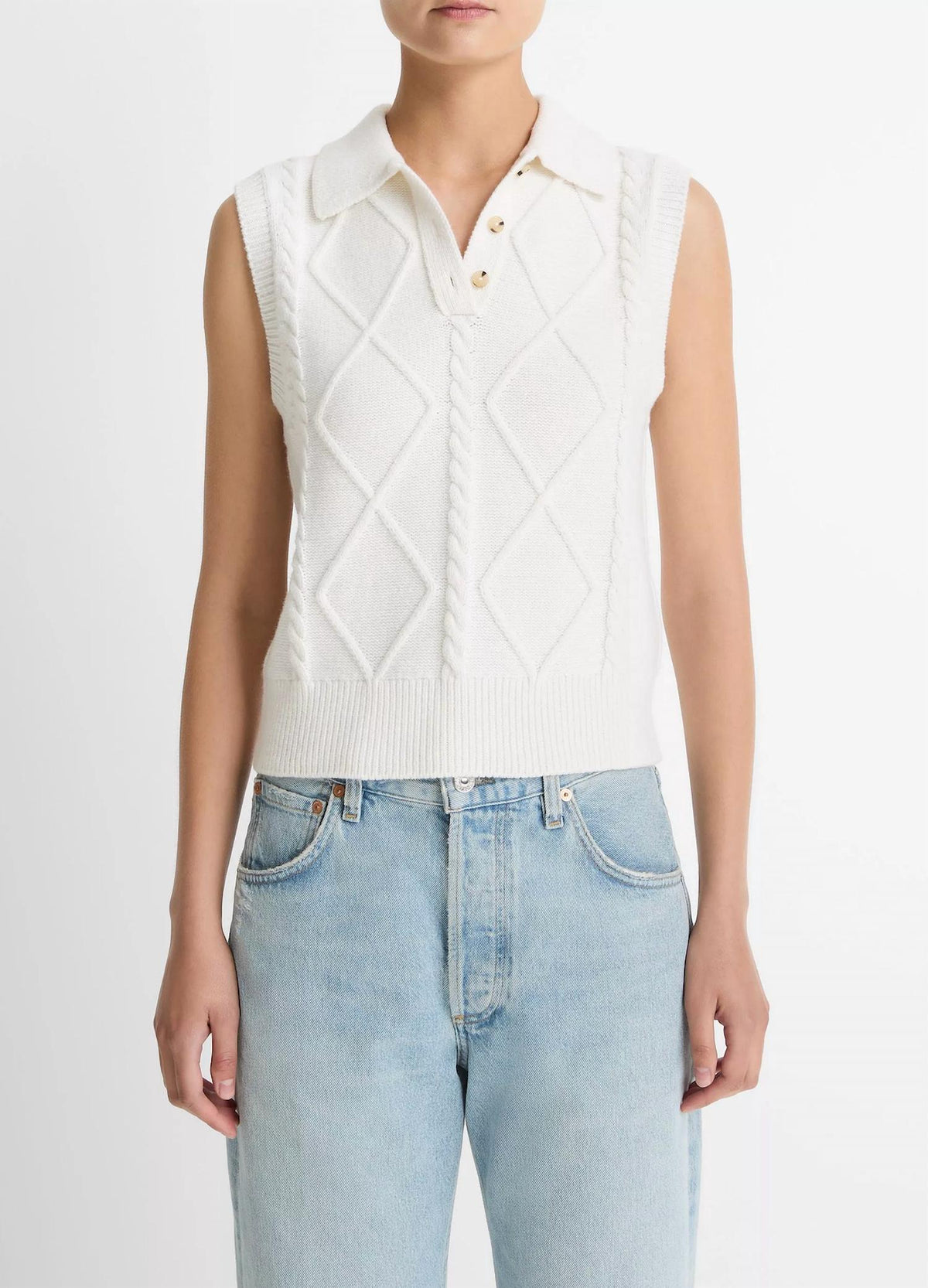 Vince - Cable-knit Sweater Vest