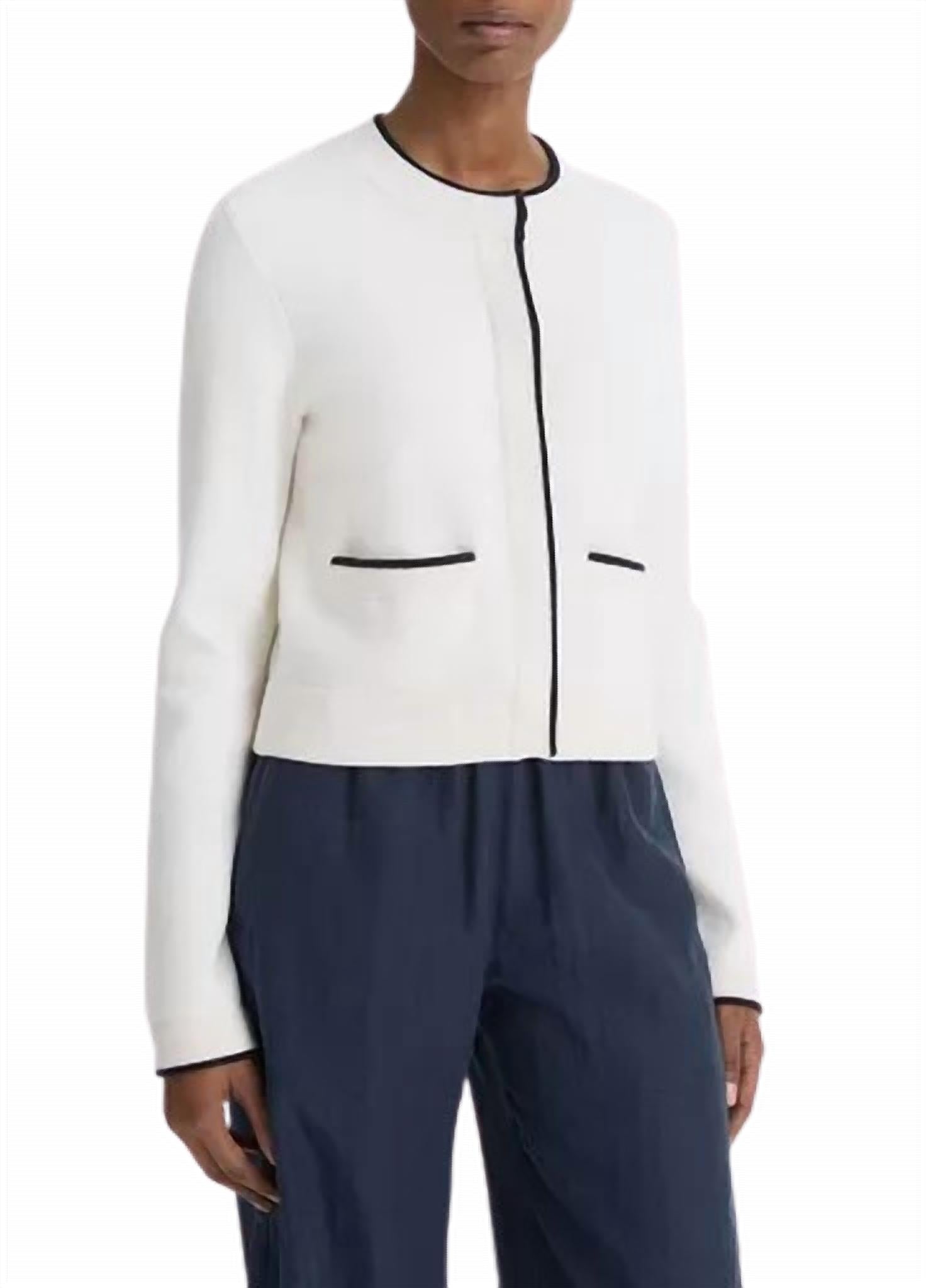 Vince - Contrast Cardigan - cardigans - clothing - patterned