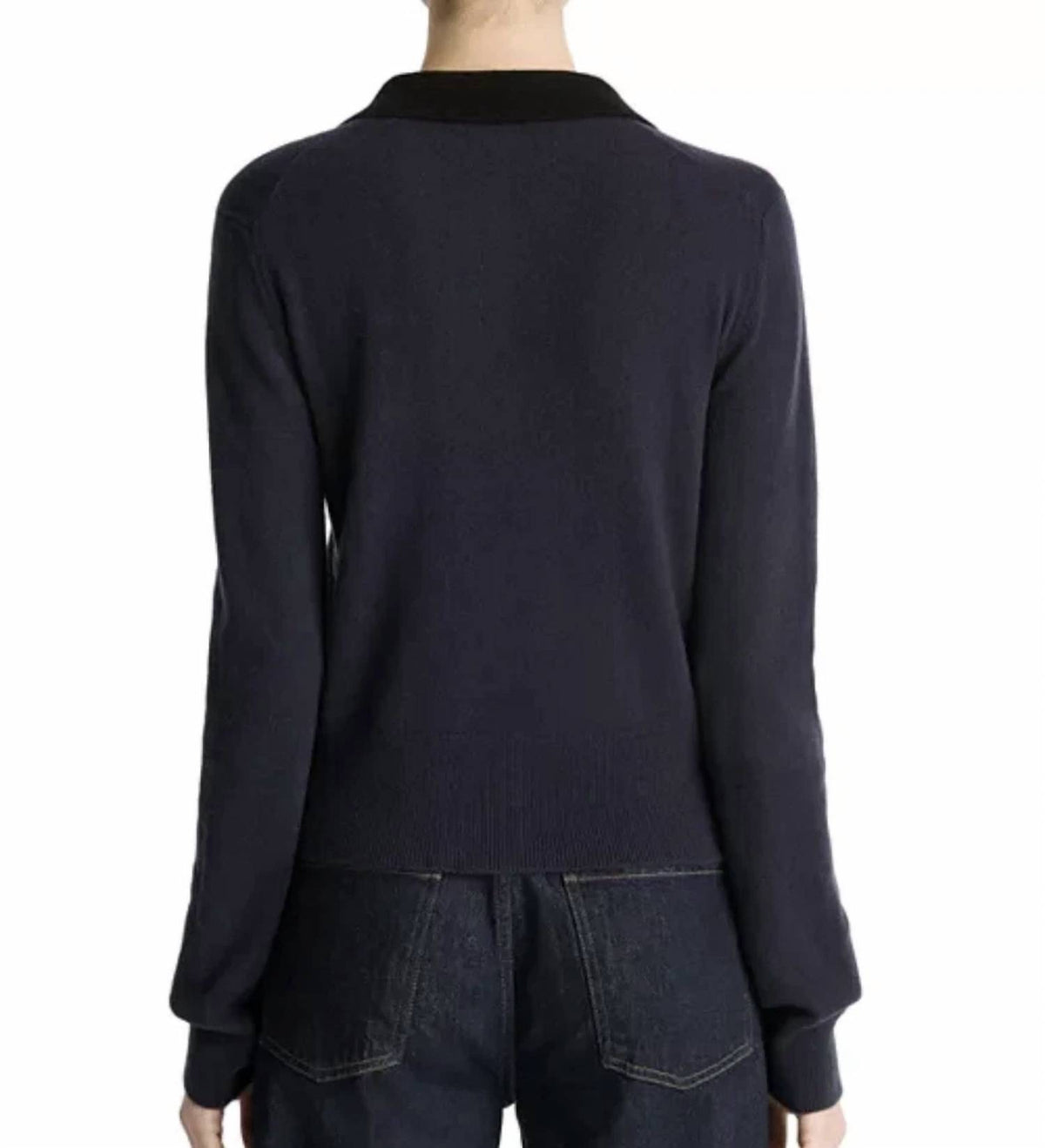 Vince - CONTRAST COLLARED SWEATER
