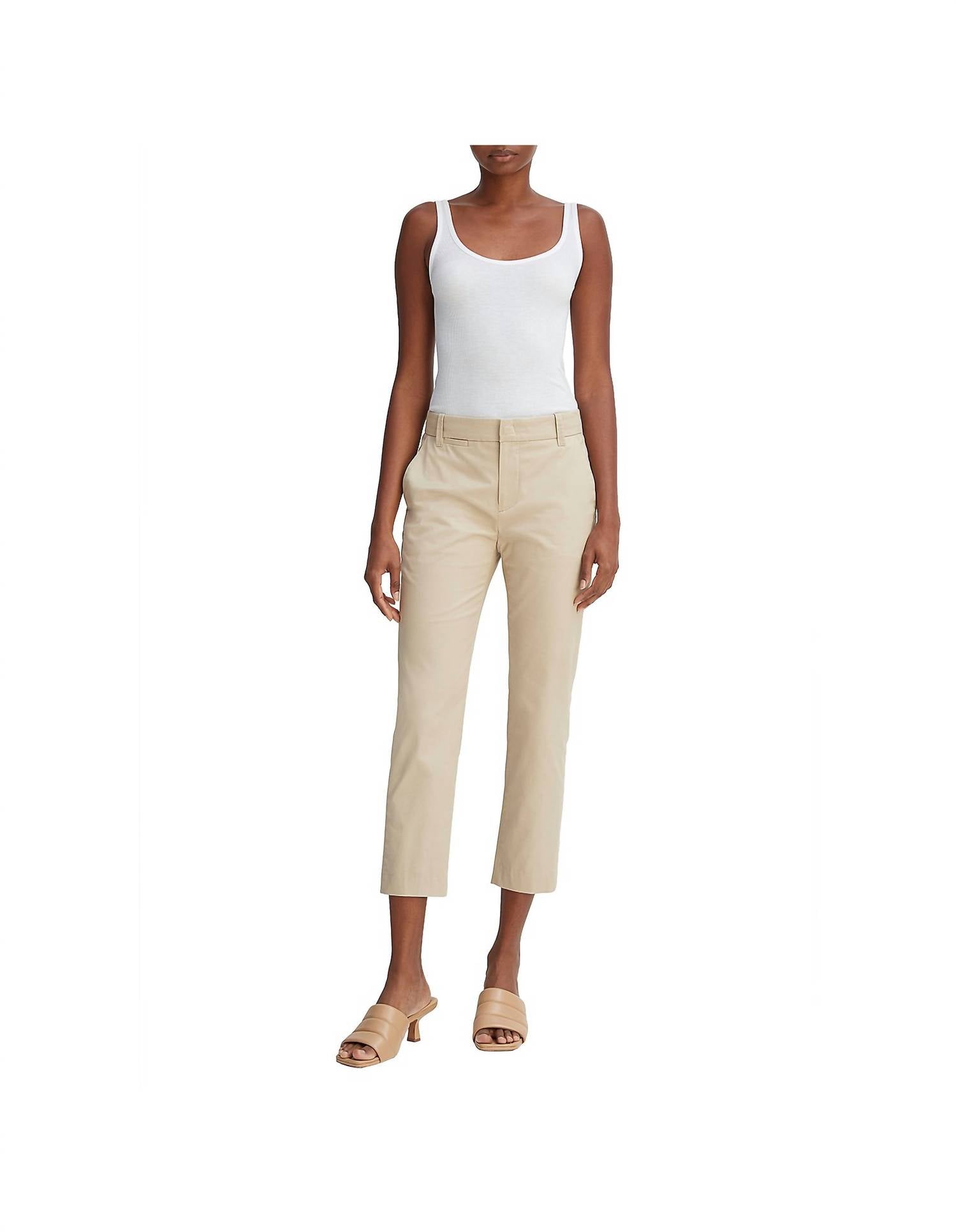 Vince - Cotton Coin Pocket Chino - ankle - beige - clothing