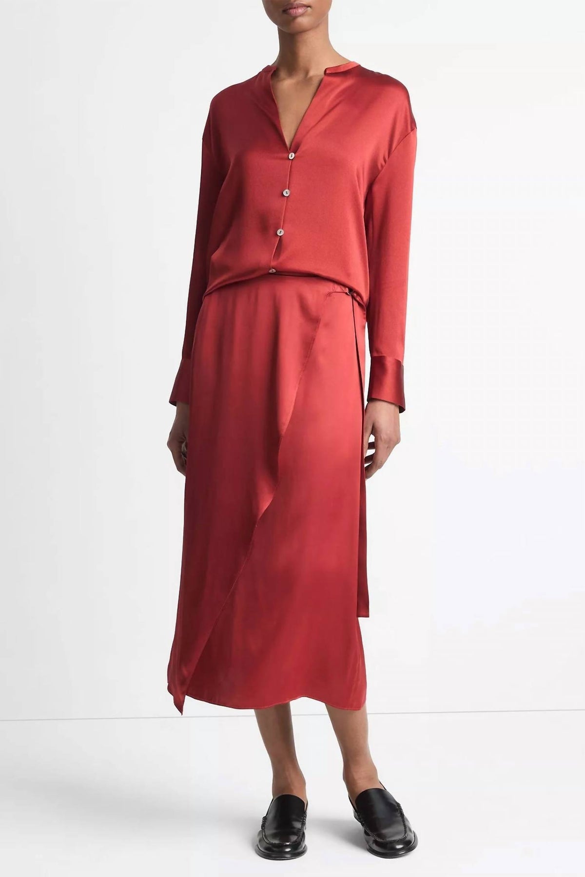 Vince - Draped D-ring Wrap Skirt