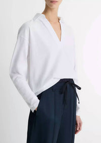 Vince - Easy Long Sleeve Polo Top