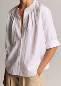 Vince - Gathered A-line Button-front Shirt