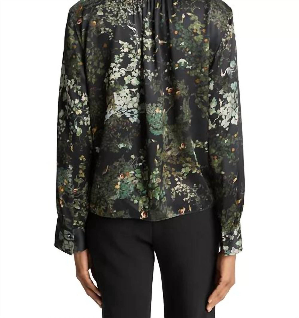 Vince - Grape Vine Placed Smocked Blouse