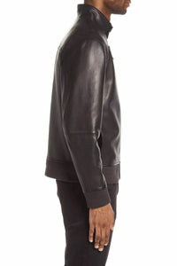 Vince - HARRINGTON LEATHER BOMBER JACKET