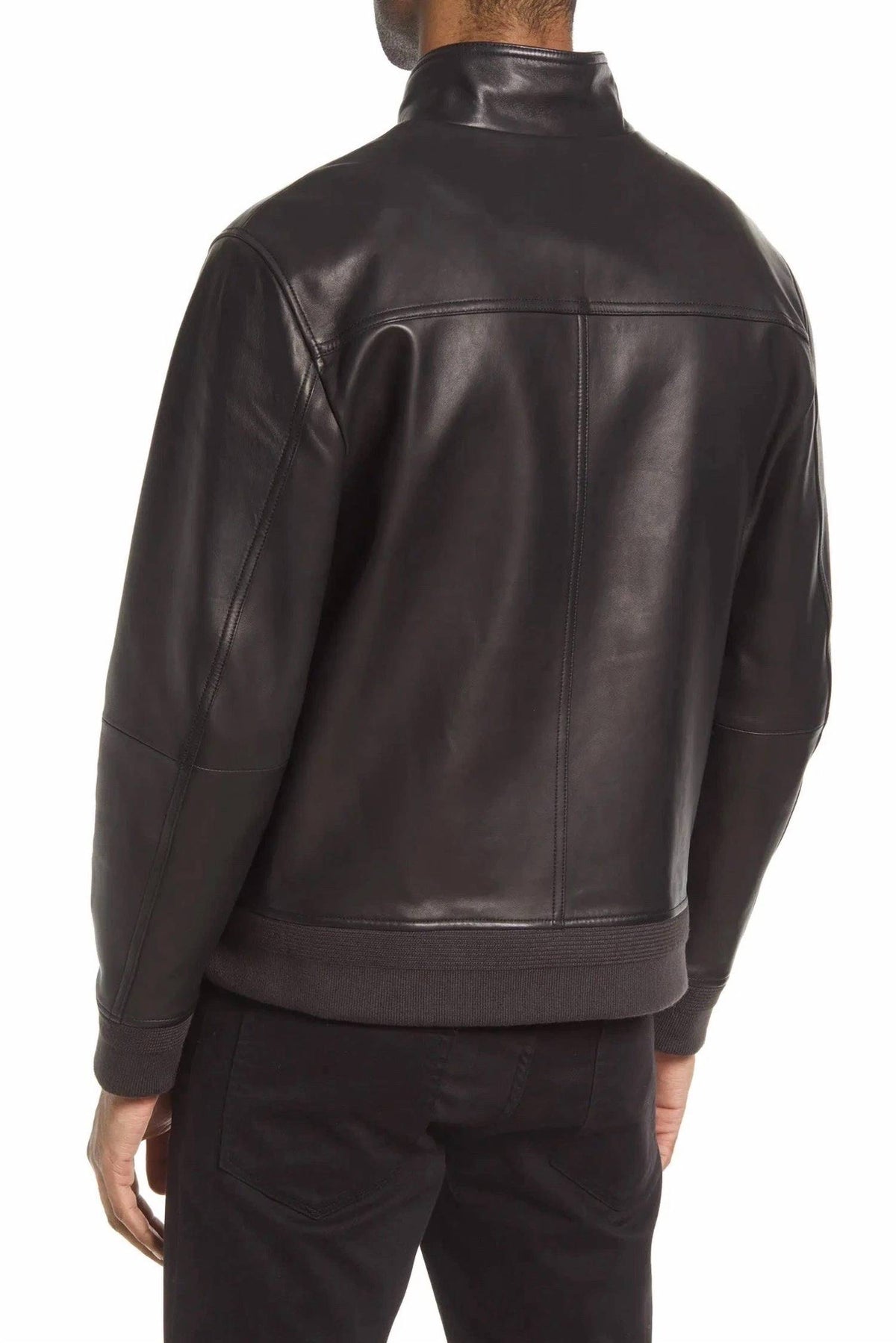 Vince - HARRINGTON LEATHER BOMBER JACKET