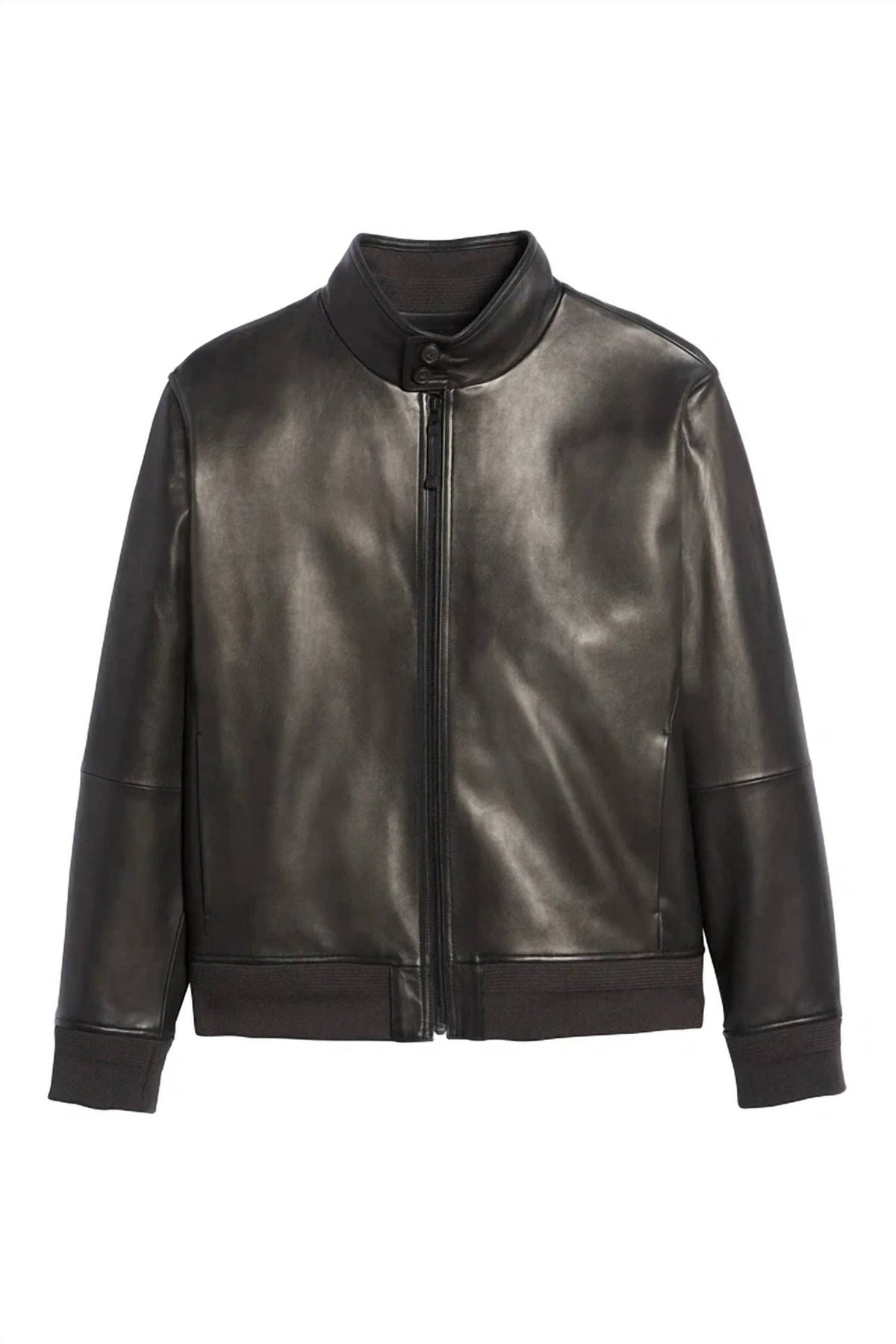 Vince - HARRINGTON LEATHER BOMBER JACKET