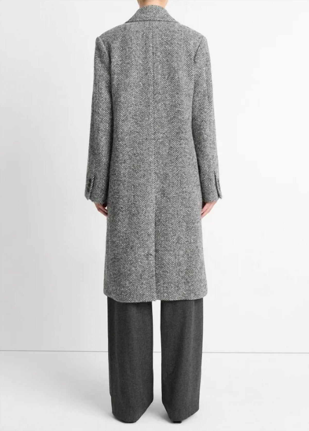Vince - Herringbone Double Breasted Coat