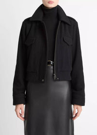 Vince - Italian Wool-Blend Cropped Jacket