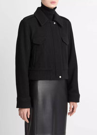 Vince - Italian Wool-Blend Cropped Jacket
