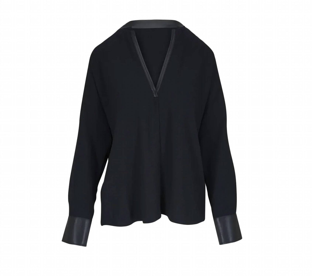 Vince - Leather Trim Dolman Top