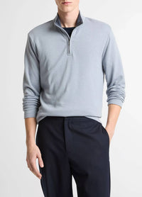 Vince - Men's Cotton Blend Double Quarter Zip Pullover