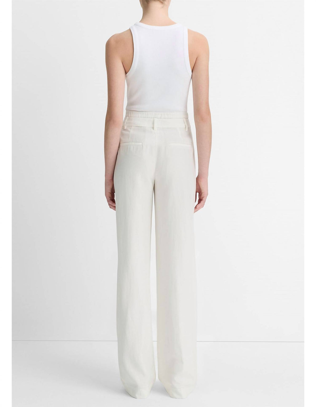 Vince - MID RISE DOUBLE WAISTBAND DRAWSTRING PANT
