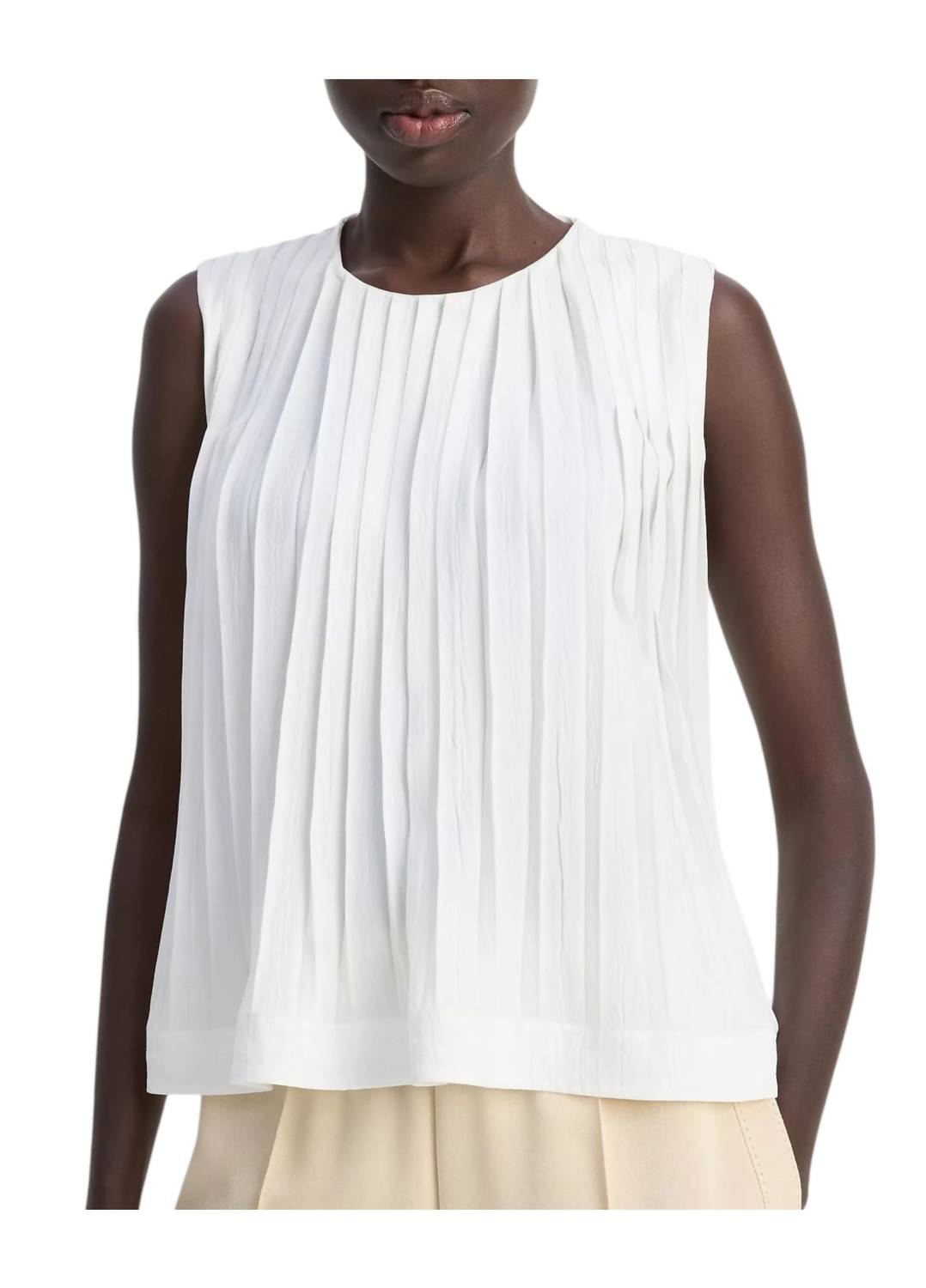 Vince - Pleated A-line Top