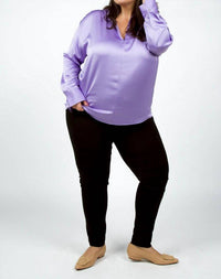 Vince - Smocked Long Sleeve Blouse - Plus