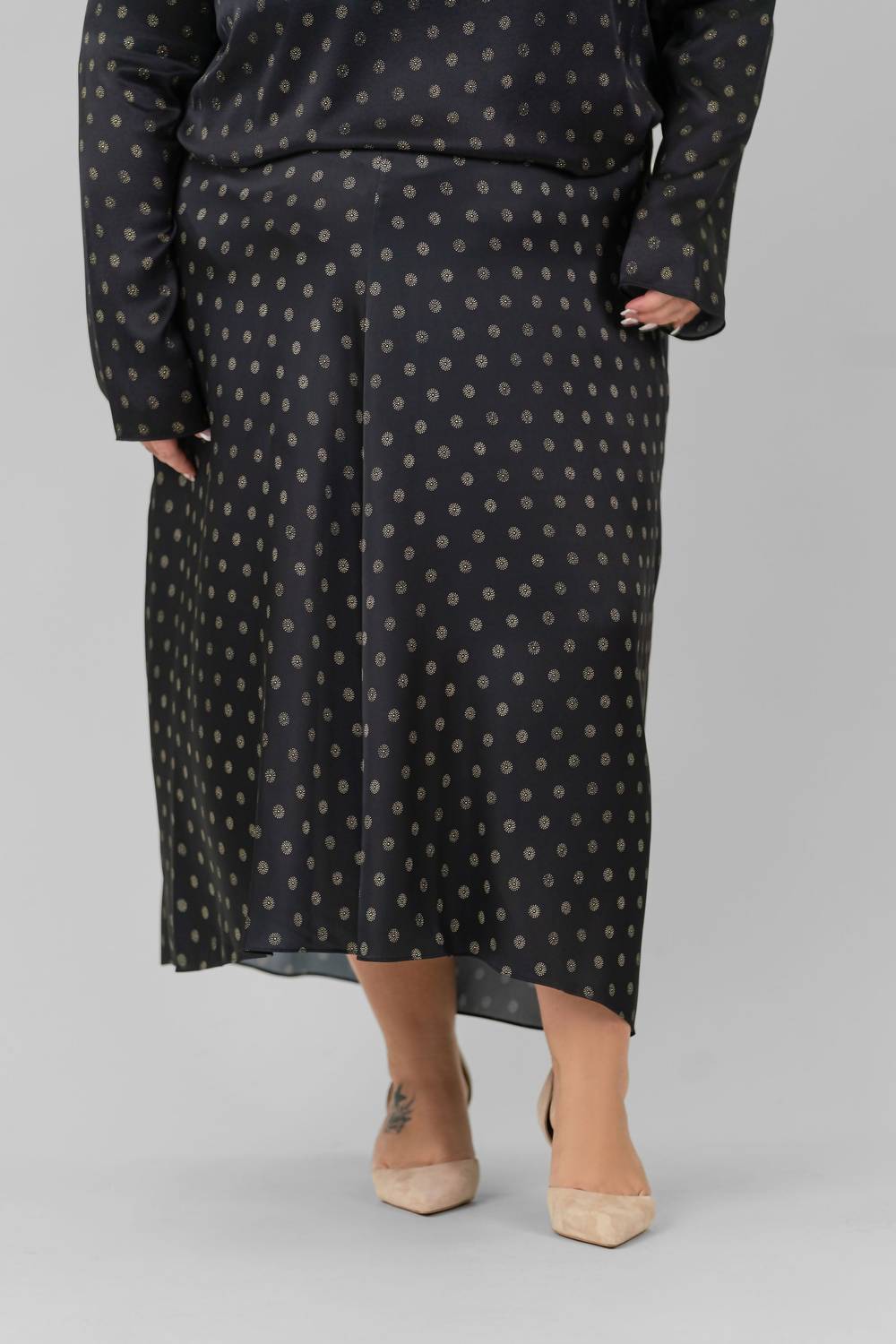Vince - Sun Dot Draped Slip Skirt