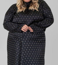 Vince - Sun Dot Mock Neck Blouse - Plus