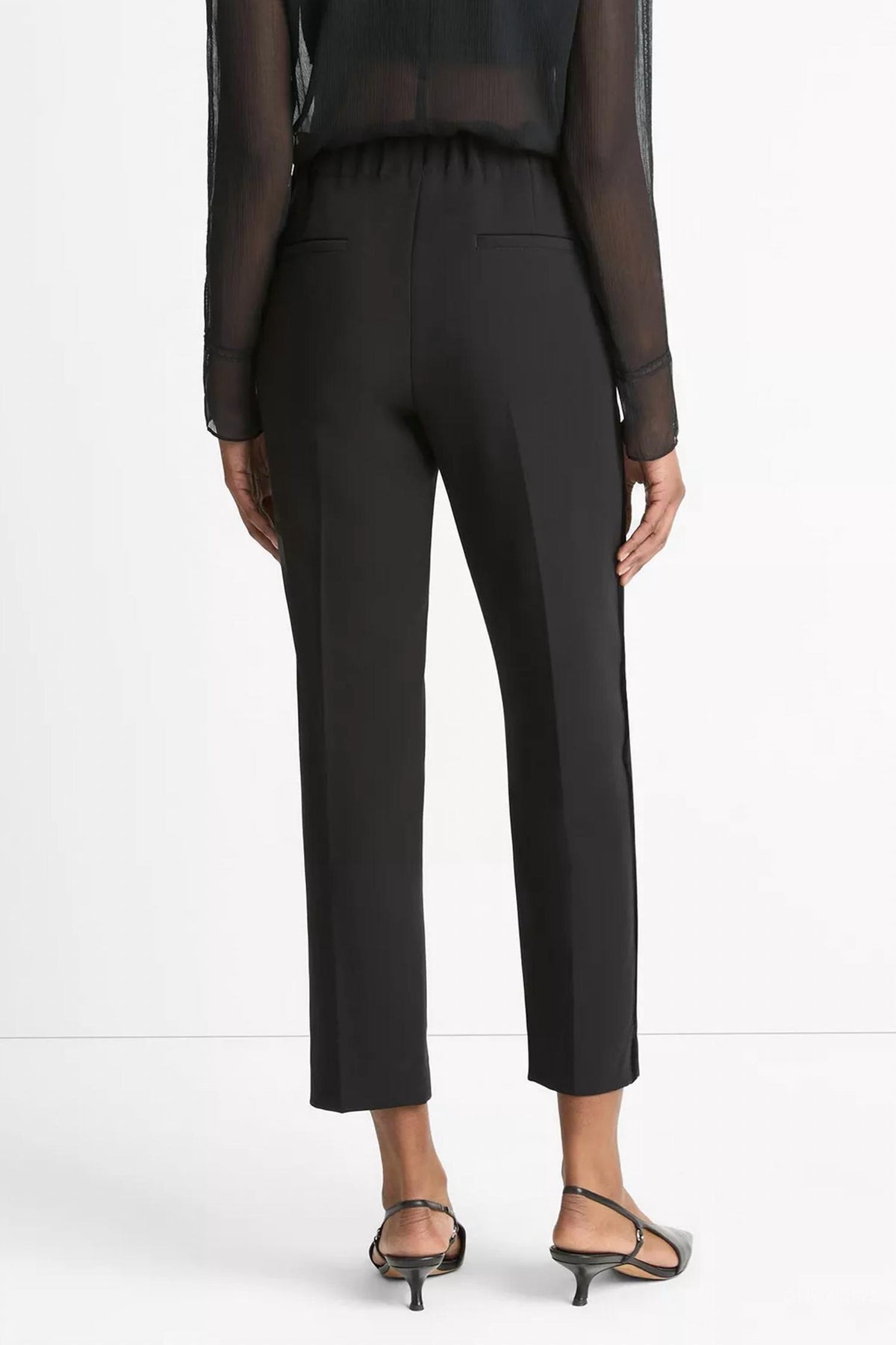 Vince - Velvet-trim Pull-on Pants