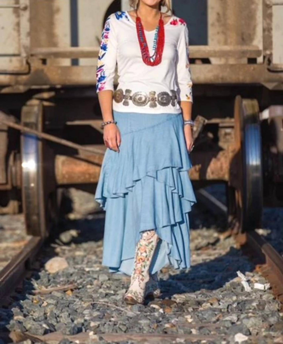 Vintage Collection - Austin Denim 3 Tiered Skirt