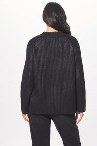 Vintage Havana - Coated Quarter Zip Sweater