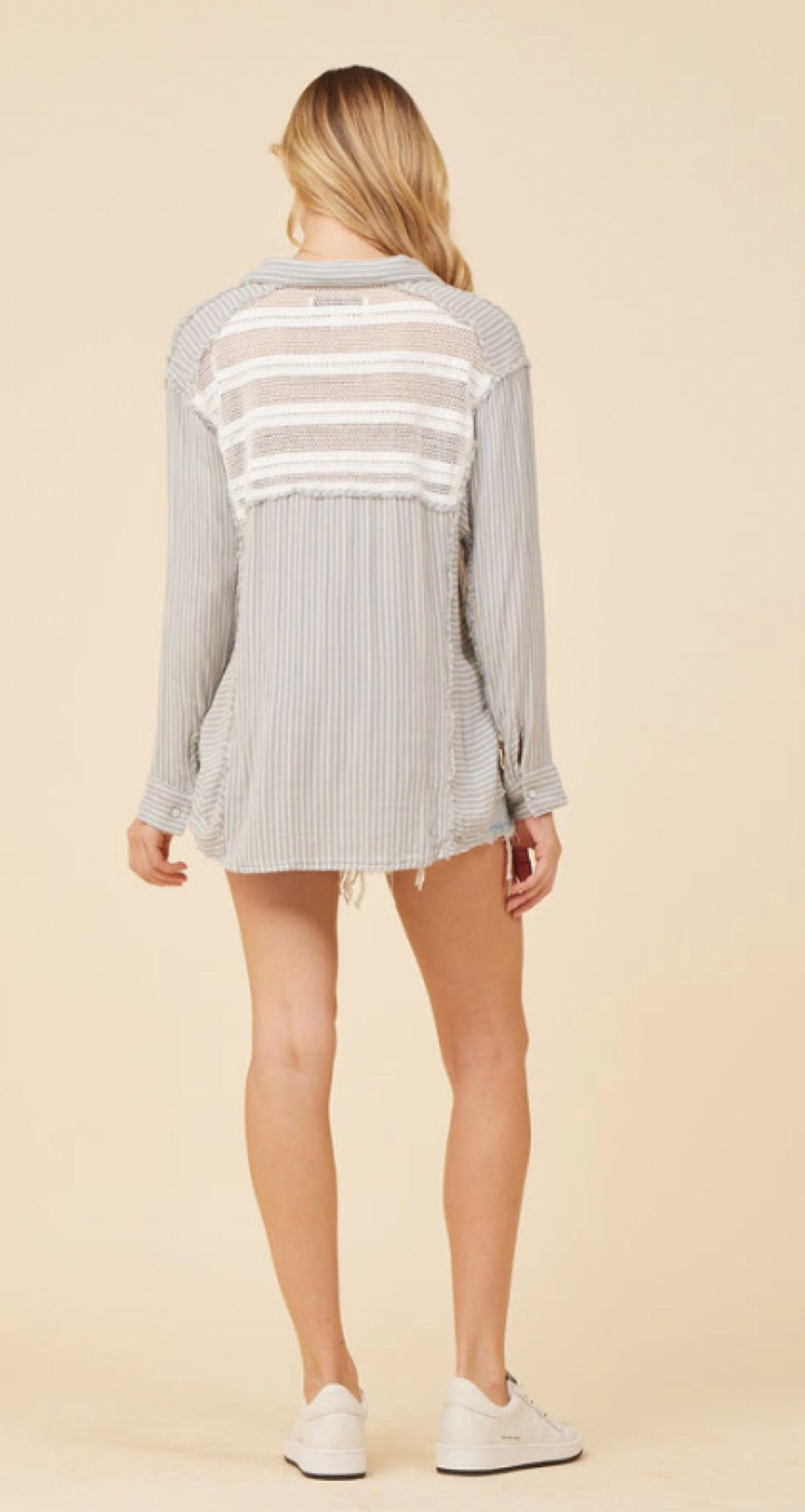 Crochet Button Front Shirt