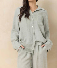 Vintage Havana - Drapy Linen Button Down Shirt