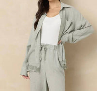 Vintage Havana - Drapy Linen Button Down Shirt