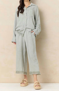 Vintage Havana - Drapy Linen Button Down Shirt