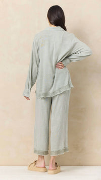Vintage Havana - Drapy Linen Button Down Shirt