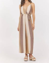 Vintage Havana - Stripe Metallic Jumpsuit