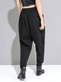 Vividlux - Personality With Button High-waist Harem Pants